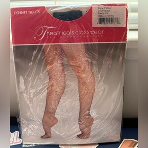 Theatricals classwear black fishnet tights size L/XL NEW